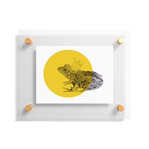 Morgan Kendall Gold Frog Prince Floating Acrylic Print