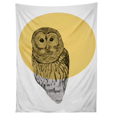Morgan Kendall Gold Owl Tapestry