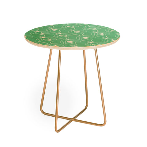 Morgan Kendall green bees Round Side Table