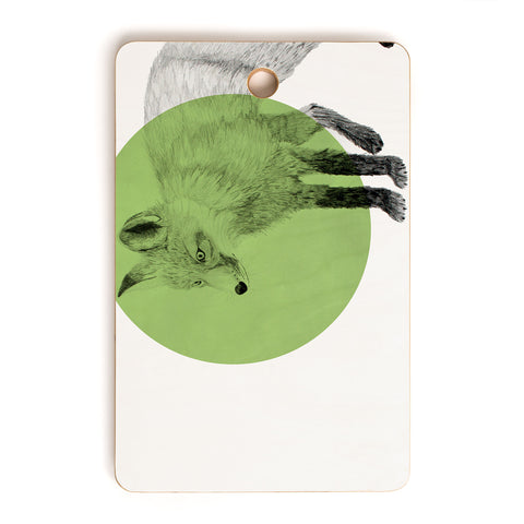 Morgan Kendall green fox Cutting Board Rectangle