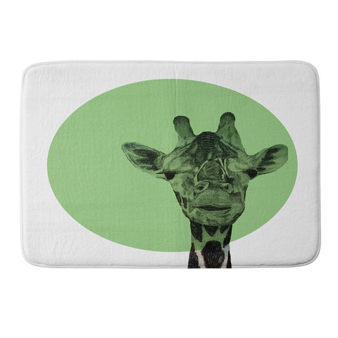 Morgan Kendall green giraffe Memory Foam Bath Mat
