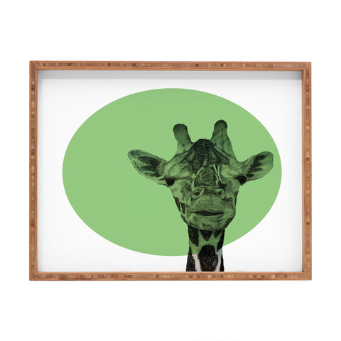Morgan Kendall green giraffe Rectangular Tray