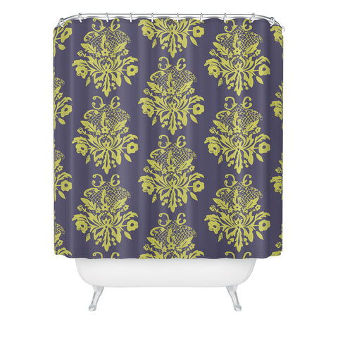 Morgan Kendall green lace Shower Curtain