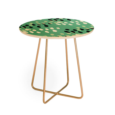 Morgan Kendall green scribbles Round Side Table