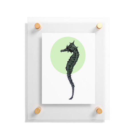 Morgan Kendall green seahorse Floating Acrylic Print