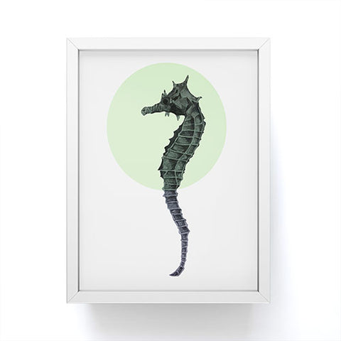 Morgan Kendall green seahorse Framed Mini Art Print