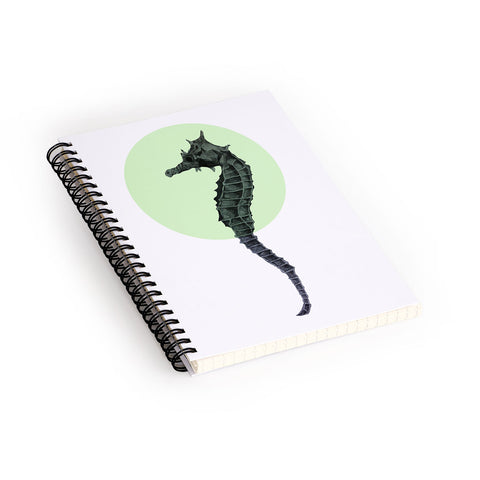 Morgan Kendall green seahorse Spiral Notebook