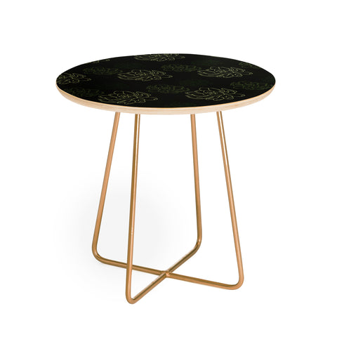 Morgan Kendall green succulents Round Side Table