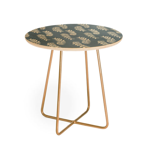 Morgan Kendall grey vines Round Side Table