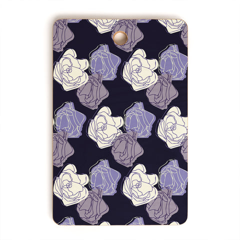 Morgan Kendall lavender roses Cutting Board Rectangle