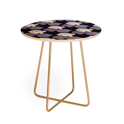 Morgan Kendall lavender roses Round Side Table