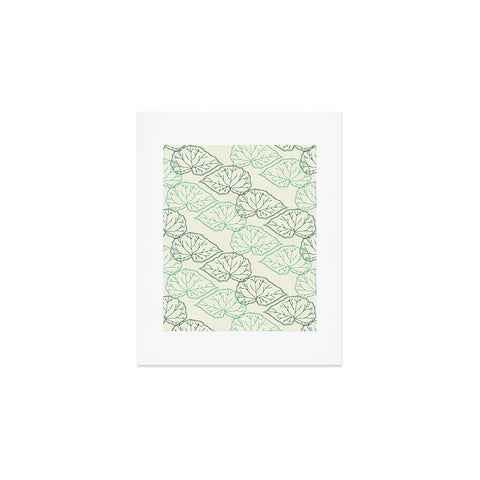 Morgan Kendall mint green leaves Art Print