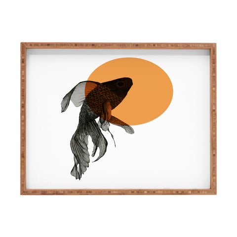 Morgan Kendall orange goldfish Rectangular Tray