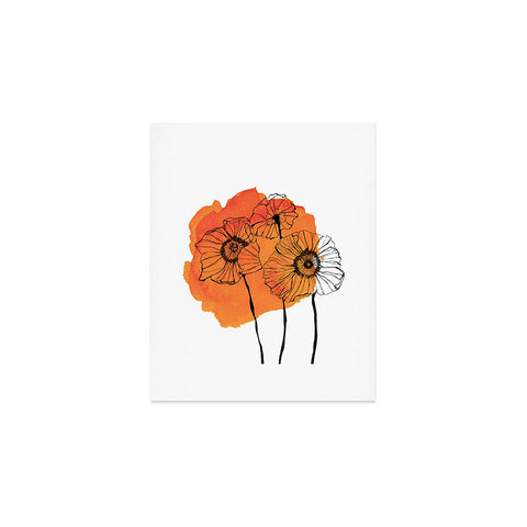 Morgan Kendall orange poppies Art Print