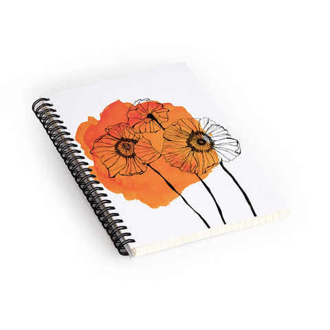 Morgan Kendall orange poppies Spiral Notebook