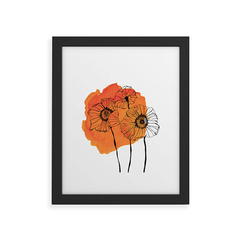 Morgan Kendall orange poppies Framed Art Print