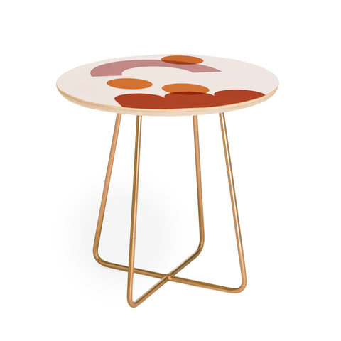 Morgan Kendall Orange Valley Round Side Table