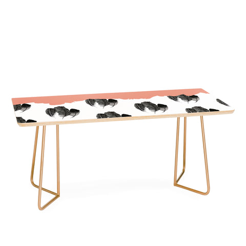 Morgan Kendall painted feathers Coffee Table