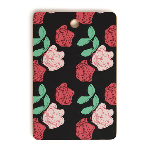 Morgan Kendall painting the roses red Cutting Board Rectangle