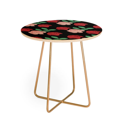 Morgan Kendall painting the roses red Round Side Table