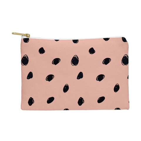 Morgan Kendall pink and black scribbles Pouch