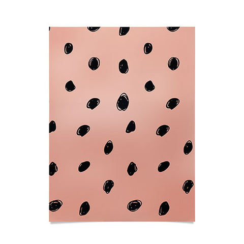 Morgan Kendall pink and black scribbles Poster
