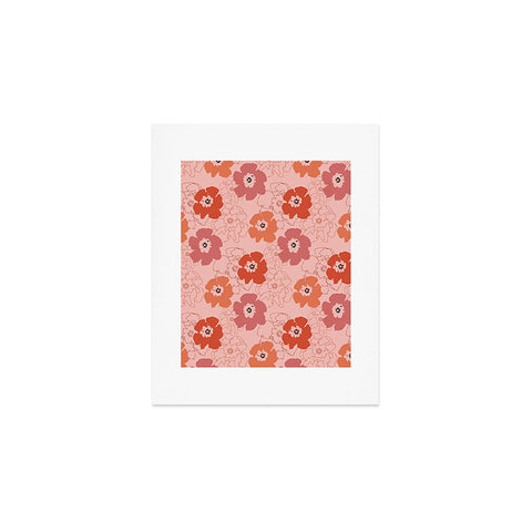Morgan Kendall pink flower power Art Print