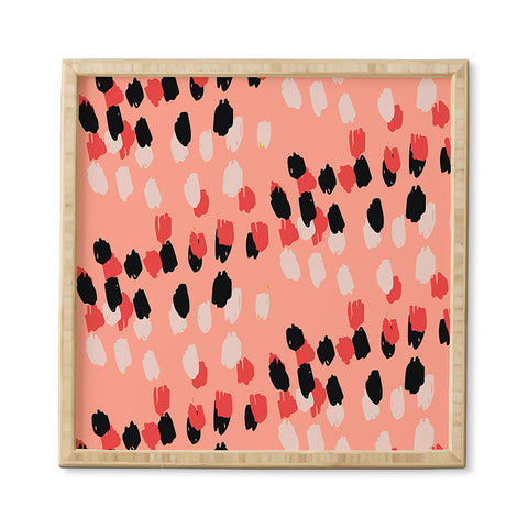 Morgan Kendall pink scribbles Framed Wall Art