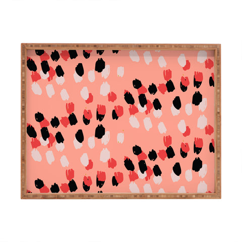 Morgan Kendall pink scribbles Rectangular Tray