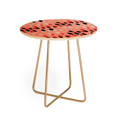 Morgan Kendall pink scribbles Round Side Table
