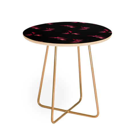 Morgan Kendall pink sparrows Round Side Table