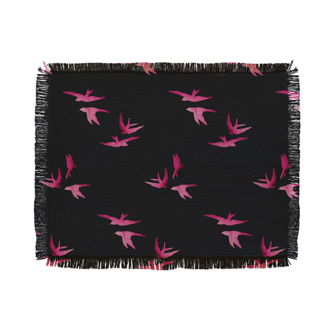 Morgan Kendall pink sparrows Throw Blanket