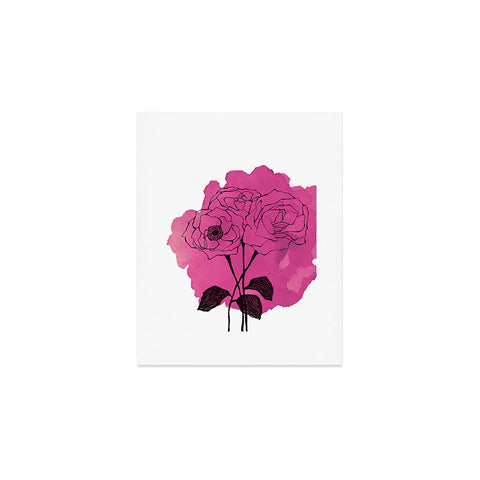 Morgan Kendall pink spray roses Art Print