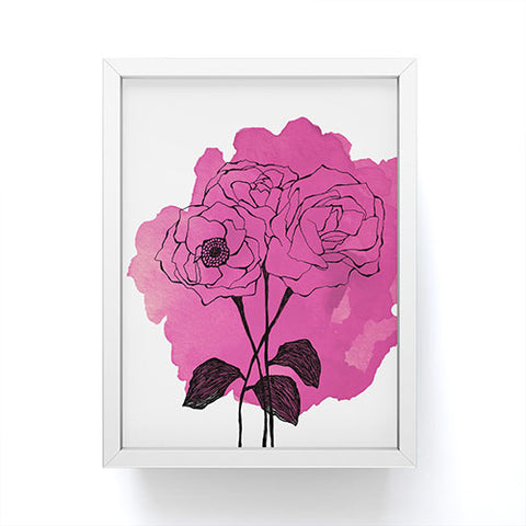 Morgan Kendall pink spray roses Framed Mini Art Print