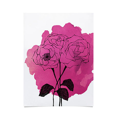 Morgan Kendall pink spray roses Poster
