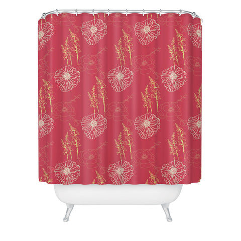 Morgan Kendall pink spring Shower Curtain