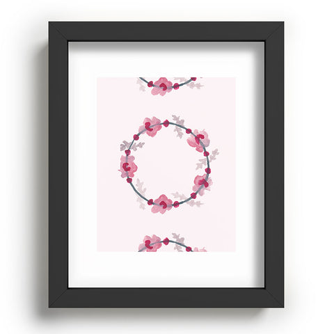 Morgan Kendall pink wreaths Recessed Framing Rectangle