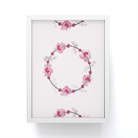 Morgan Kendall pink wreaths Framed Mini Art Print