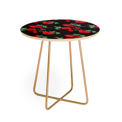 Morgan Kendall poppy field Round Side Table