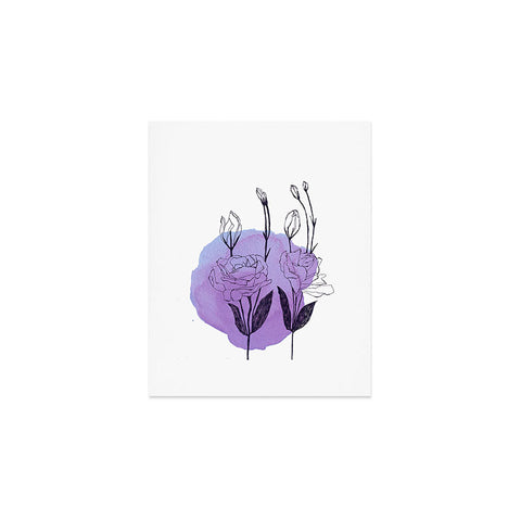 Morgan Kendall purple lisianthus Art Print