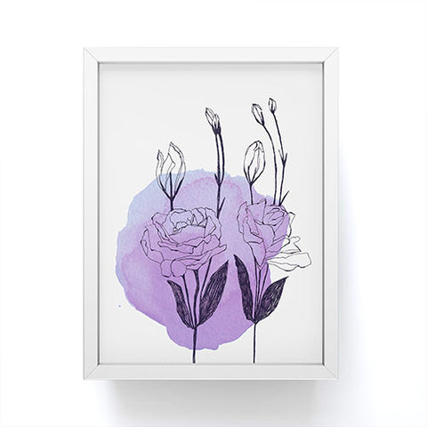 Morgan Kendall purple lisianthus Framed Mini Art Print
