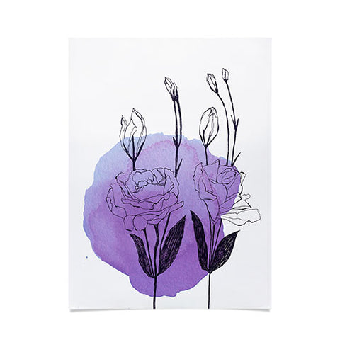 Morgan Kendall purple lisianthus Poster