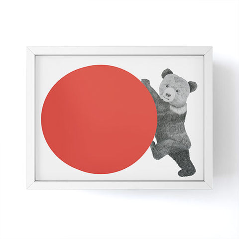 Morgan Kendall red bear Framed Mini Art Print