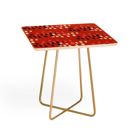 Morgan Kendall red scribbles Side Table