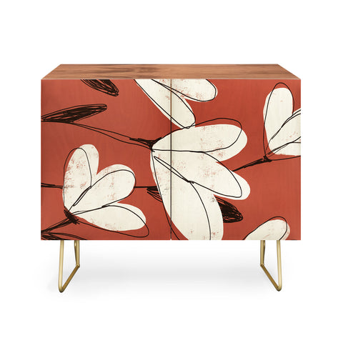 Morgan Kendall sketched flower field Credenza
