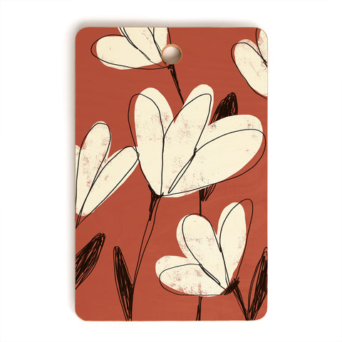 Morgan Kendall sketched flower field Cutting Board Rectangle