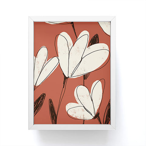 Morgan Kendall sketched flower field Framed Mini Art Print