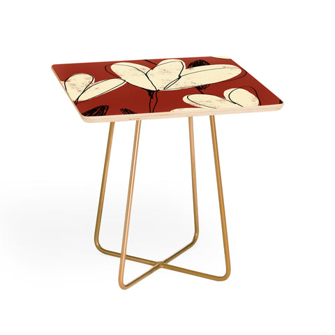 Morgan Kendall sketched flower field Side Table