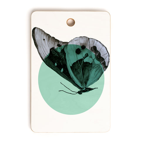 Morgan Kendall turquiose butterfly Cutting Board Rectangle