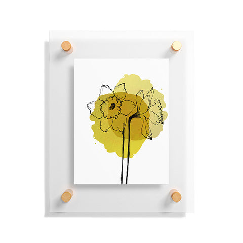 Morgan Kendall yellow daffodils Floating Acrylic Print